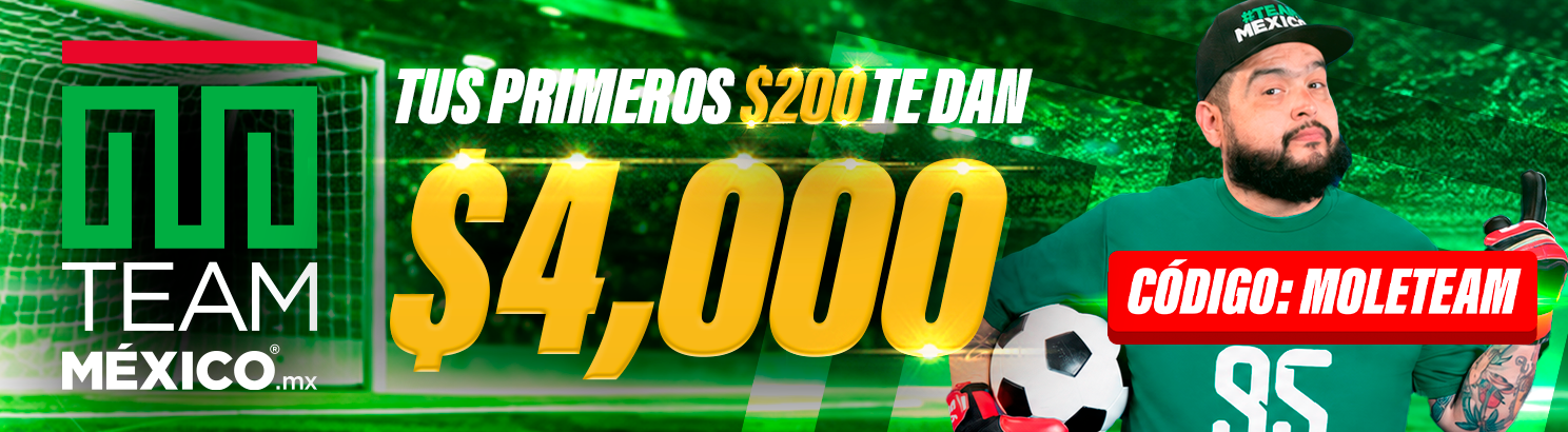 Tus primeros $200 te dan $4,000 con el código MOLETEAM